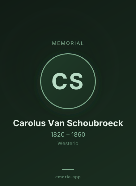 Memorial portrait of Carolus Van Schoubroeck