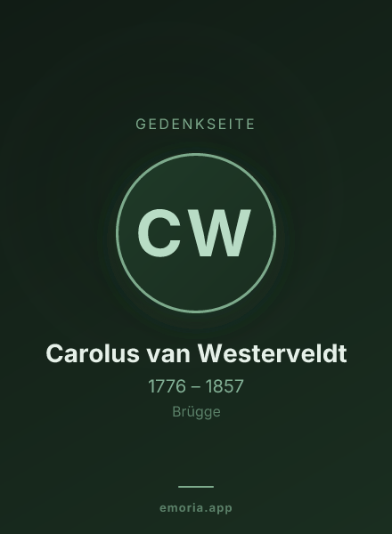 Gedenkportrait von Carolus van Westerveldt