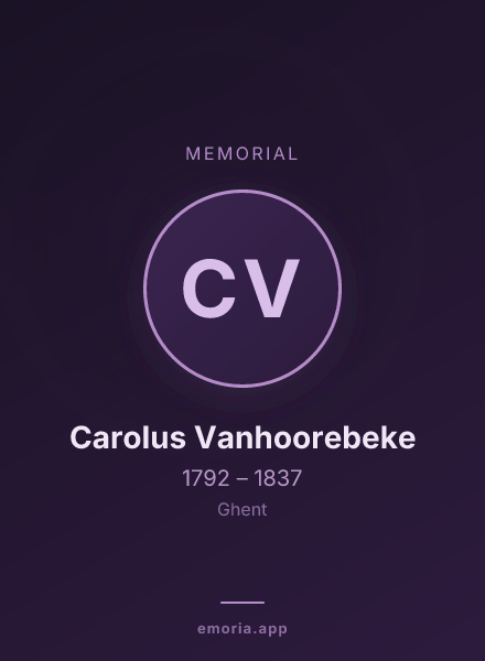 Memorial portrait of Carolus Vanhoorebeke