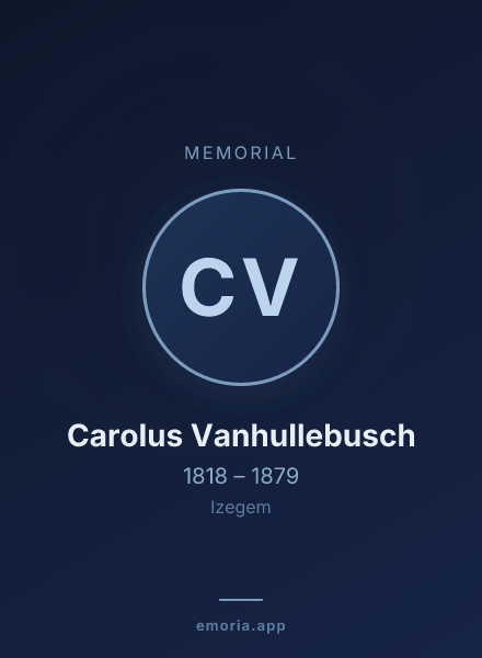 Memorial portrait of Carolus Vanhullebusch