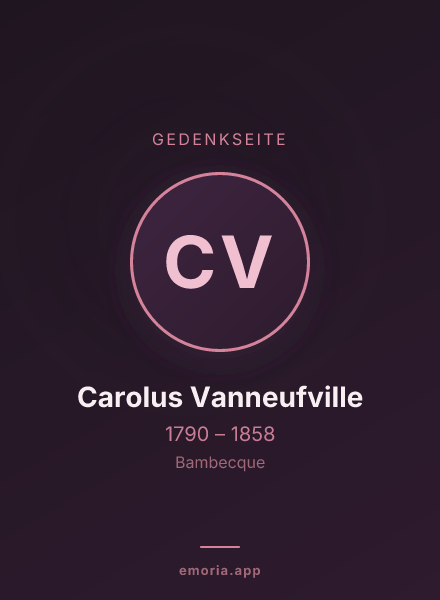 Gedenkportrait von Carolus Vanneufville