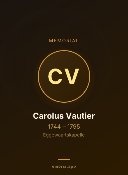 Memorial portrait of Carolus Vautier