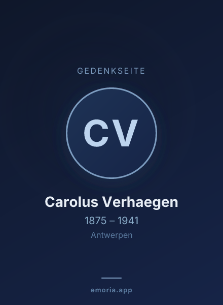 Gedenkportrait von Carolus Verhaegen