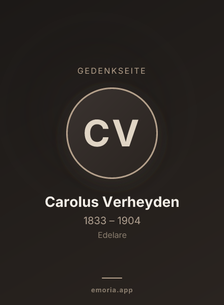Gedenkportrait von Carolus Verheyden