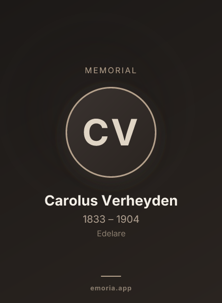 Memorial portrait of Carolus Verheyden