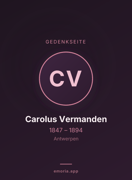 Gedenkportrait von Carolus Vermanden