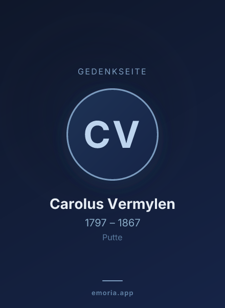Gedenkportrait von Carolus Vermylen
