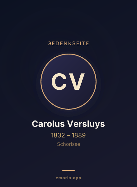 Gedenkportrait von Carolus Versluys