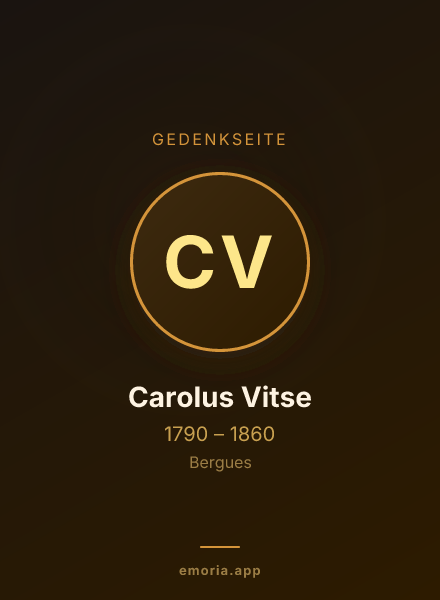 Gedenkportrait von Carolus Vitse