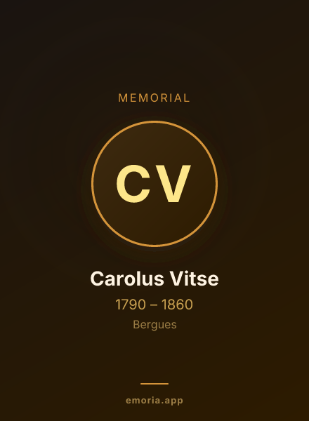 Memorial portrait of Carolus Vitse