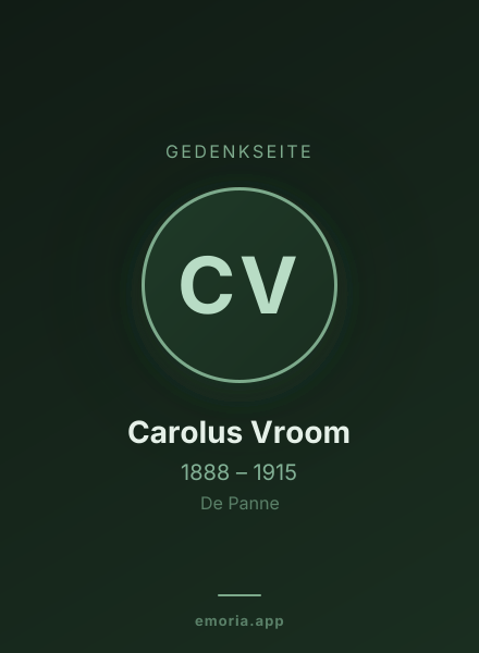 Gedenkportrait von Carolus Vroom