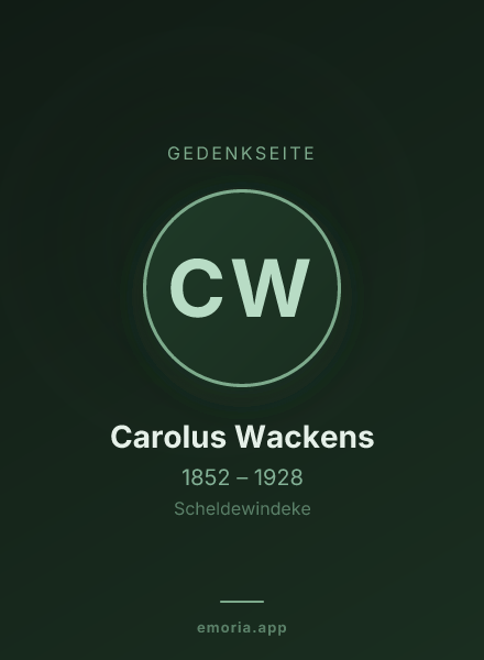 Gedenkportrait von Carolus Wackens