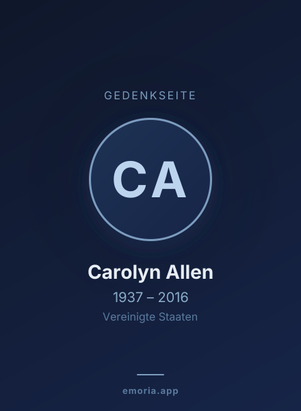 Gedenkportrait von Carolyn Allen