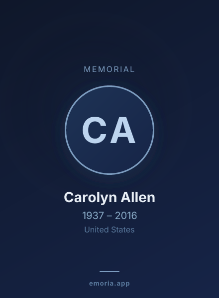 Memorial portrait of Carolyn Allen