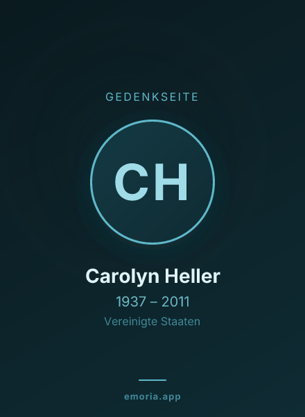 Gedenkportrait von Carolyn Heller