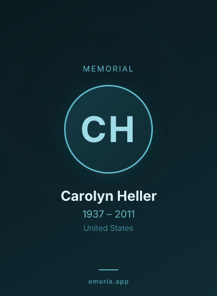Memorial portrait of Carolyn Heller