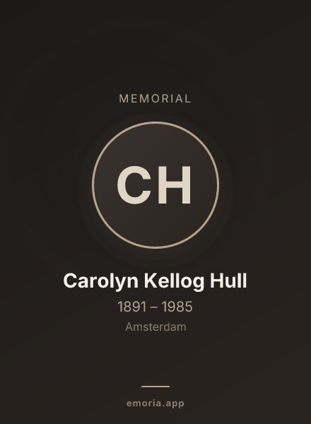 Memorial portrait of Carolyn Kellog Hull