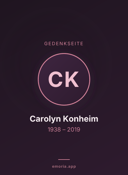 Gedenkportrait von Carolyn Konheim