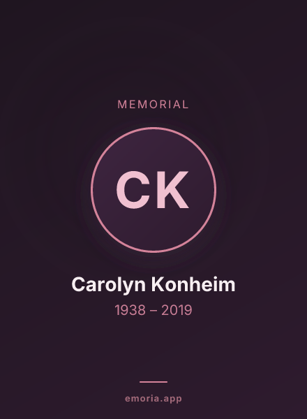 Memorial portrait of Carolyn Konheim