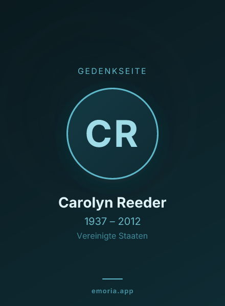 Gedenkportrait von Carolyn Reeder