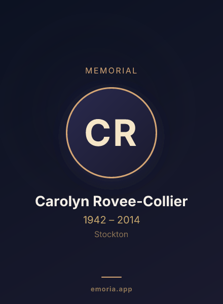Memorial portrait of Carolyn Rovee-Collier