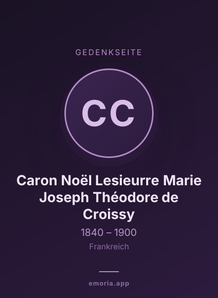 Gedenkportrait von Caron Noël Lesieurre Marie Joseph Théodore de Croissy
