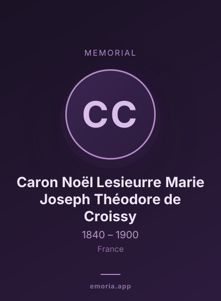 Memorial portrait of Caron Noël Lesieurre Marie Joseph Théodore de Croissy