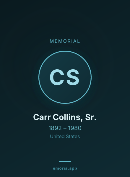 Memorial portrait of Carr Collins, Sr.