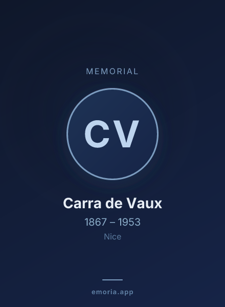 Memorial portrait of Carra de Vaux
