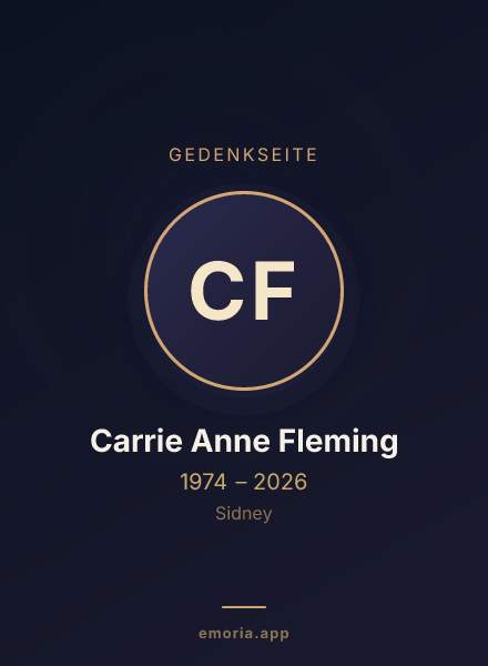 Gedenkportrait von Carrie Anne Fleming