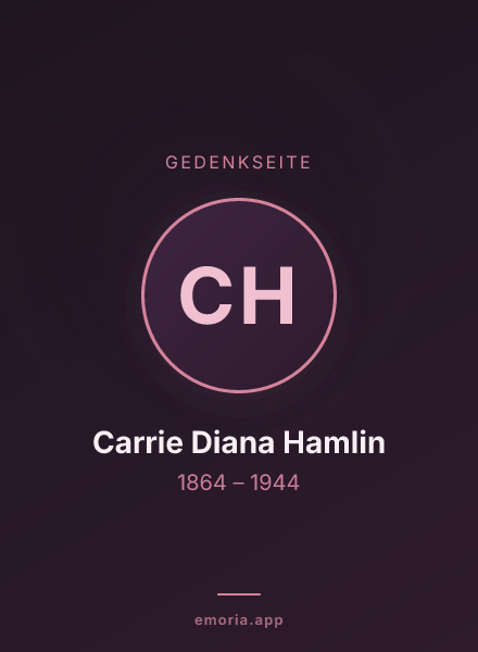 Gedenkportrait von Carrie Diana Hamlin
