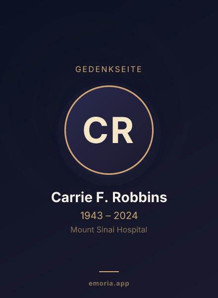 Gedenkportrait von Carrie F. Robbins