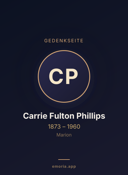 Gedenkportrait von Carrie Fulton Phillips