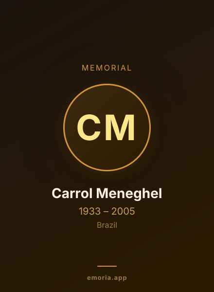 Memorial portrait of Carrol Meneghel