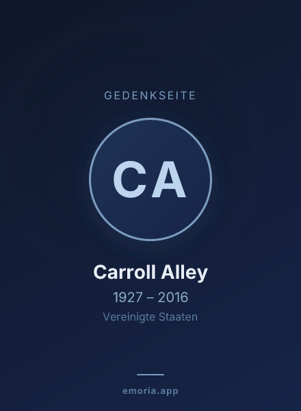 Gedenkportrait von Carroll Alley