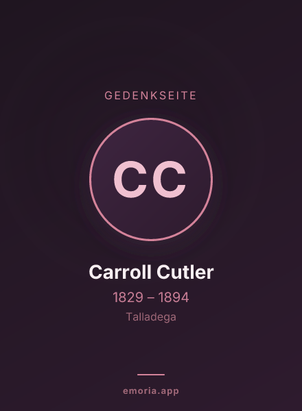 Gedenkportrait von Carroll Cutler