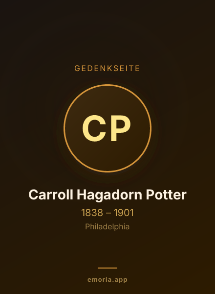 Gedenkportrait von Carroll Hagadorn Potter