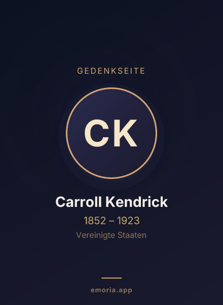Gedenkportrait von Carroll Kendrick