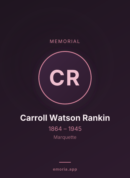 Memorial portrait of Carroll Watson Rankin