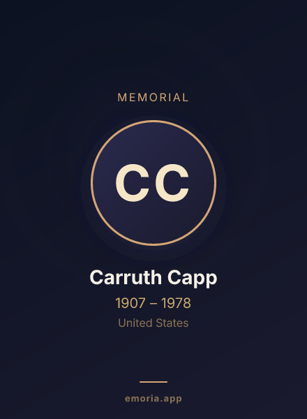 Memorial portrait of Carruth Capp