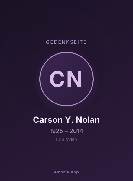 Gedenkportrait von Carson Y. Nolan