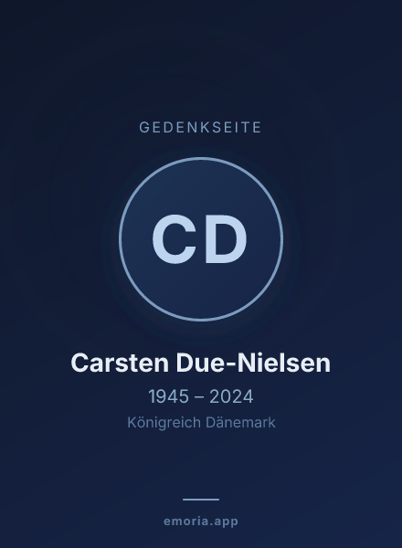 Gedenkportrait von Carsten Due-Nielsen