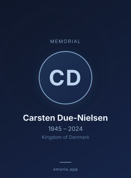 Memorial portrait of Carsten Due-Nielsen