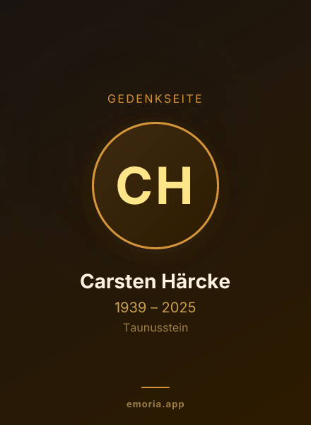 Gedenkportrait von Carsten Härcke