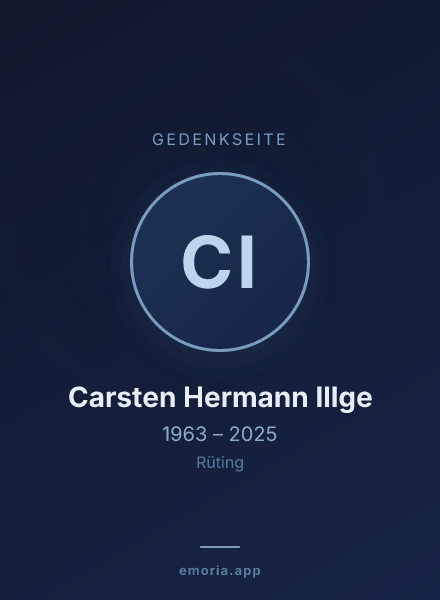 Gedenkportrait von Carsten Hermann Illge