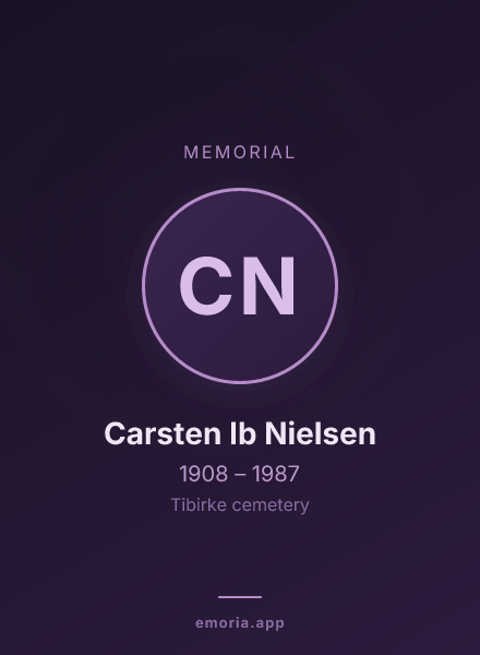 Memorial portrait of Carsten Ib Nielsen