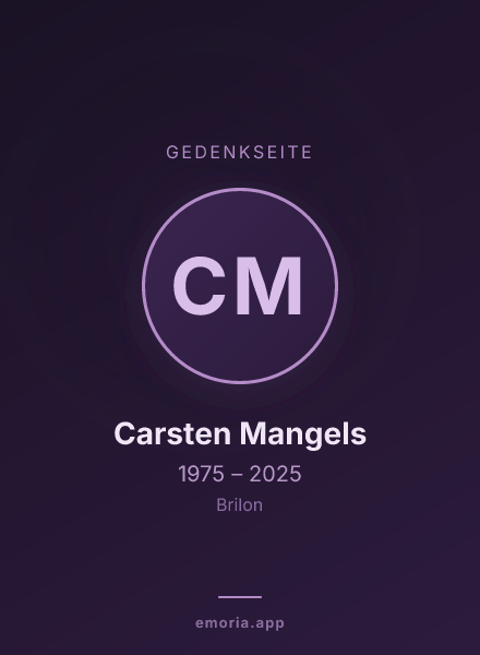 Gedenkportrait von Carsten Mangels