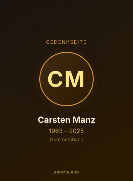 Gedenkportrait von Carsten Manz