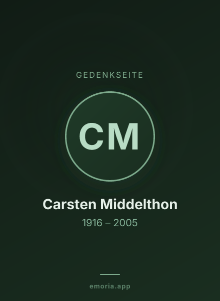 Gedenkportrait von Carsten Middelthon
