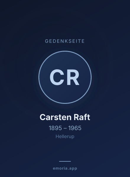 Gedenkportrait von Carsten Raft